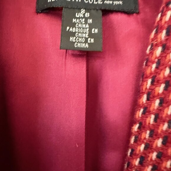 SUPER CUTE TWEED VINTAGE KENNETH COLE BLAZER, Tulle Trim, Size 2 - Picture 3 of 4